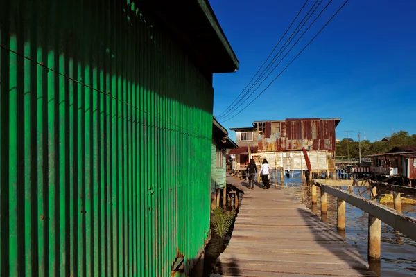 Il famoso villaggio acquatico del Brunei — Foto Stock