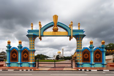 The gate of Haji Sir Muda Omar Ali Saifuddien Park of Brunei clipart