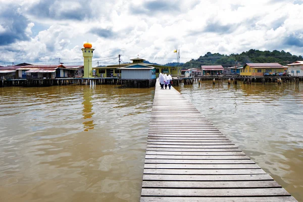 Il famoso villaggio acquatico del Brunei — Foto Stock