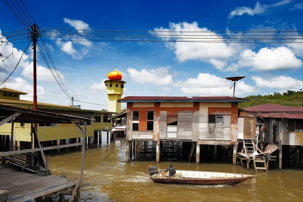 A famosa aldeia aquática de Brunei — Fotografia de Stock