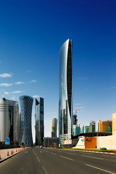 West bay är nyutvecklade urbana center i doha, qatar — Stockfoto