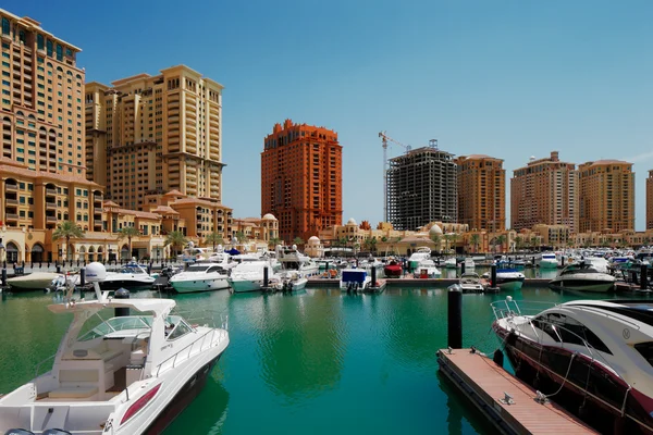 An artificial island Pearl Qatar in Doha, Qatar — Stock Photo, Image