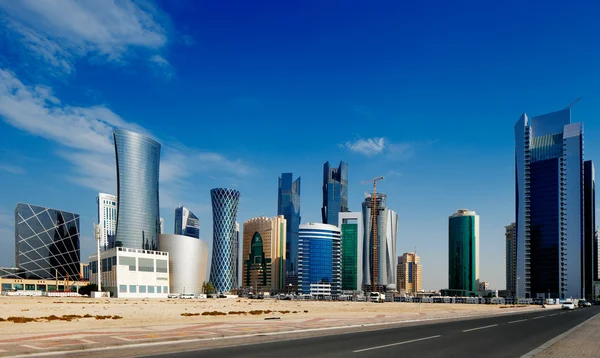 O distrito de West Bay de Doha, Qatar — Fotografia de Stock