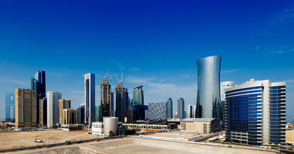 The West Bay district of Doha, Qatar