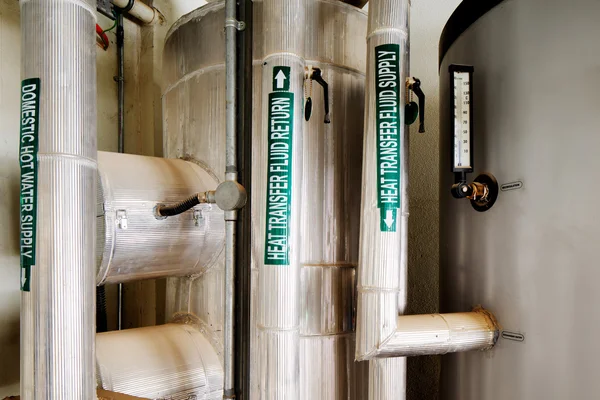 The plant room pipes — Stock Photo, Image