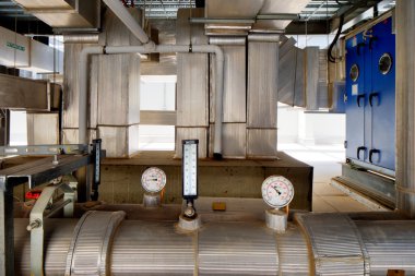 sıcaklık ve basınç göstergeleri bir bitki odanın