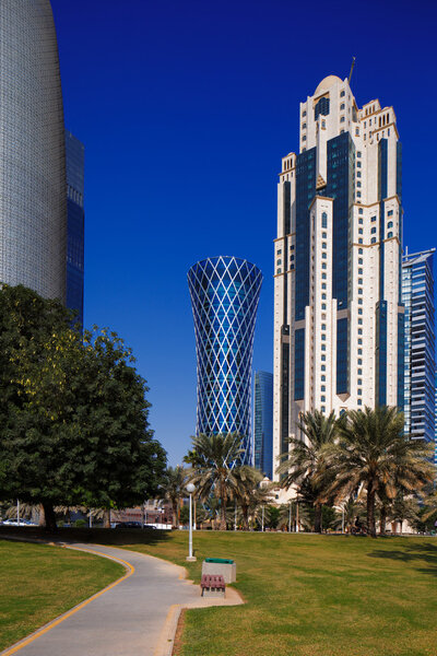 The Tornado Tower, is an iconic skyscraper in Doha, Qatar