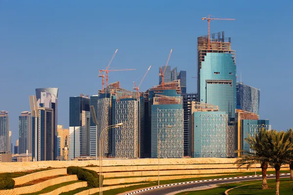 QP District, Situado na área de West Bay de Doha, Qatar — Fotografia de Stock