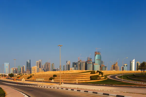 Qp Bezirk, befindet sich in der westlichen Bucht von Doha, Katar — Stockfoto