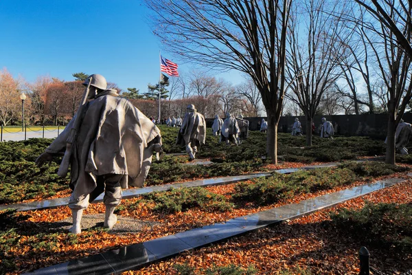 A koreai háború veteránjai emlékmű washington dc, Amerikai Egyesült Államok — Stock Fotó