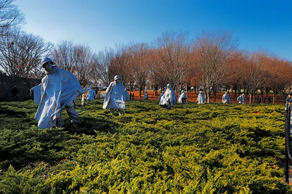 Pomnik weteranów wojny w Korei w washington dc, Stany Zjednoczone Ameryki — Zdjęcie stockowe