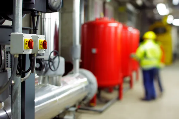 Mechanical and electrical plant rooms — Stock Photo, Image