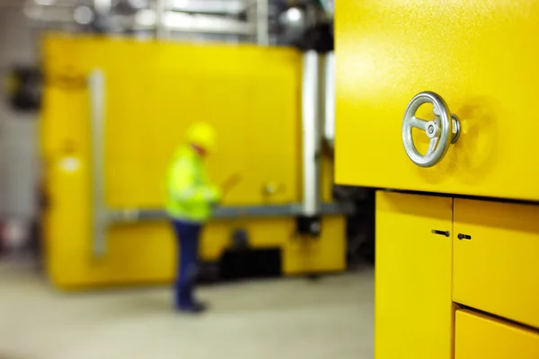 The central controls of a a mechanical and electrical plant room — Stock Photo, Image