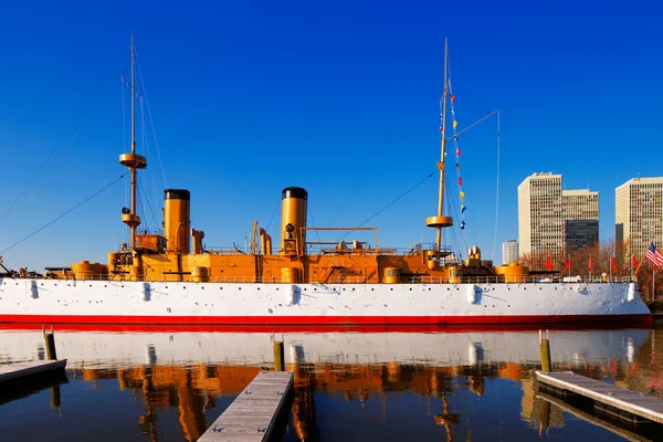 The protected cruiser USS Olympia, in Philadelphia — Stock Photo, Image