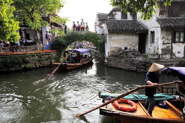 周庄在中国被称为东方的威尼斯 — 图库照片