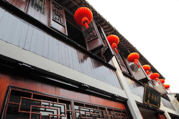 Zhouzhuang i Kina är känd som Österns Venedig Stockfoto