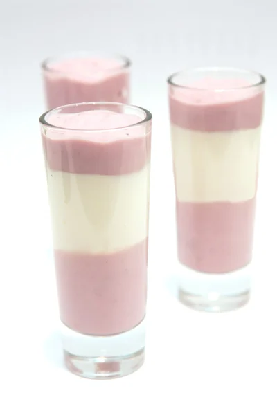 Dessert yogurt bilberry — Stock Photo, Image