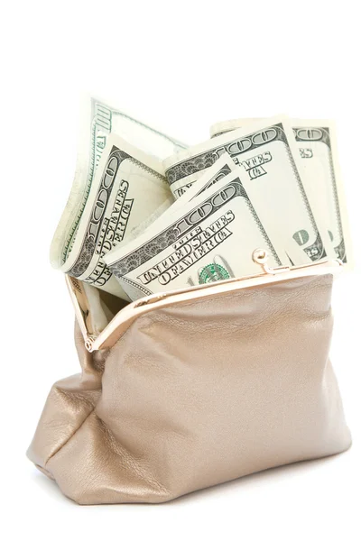 Purse with money — Stock Photo, Image