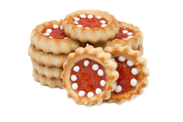 Cookies with apricot jam — Stock Photo, Image