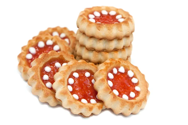 Cookies with apricot jam — Stock Photo, Image