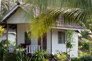 Bungalov tropikal bitki örtüsü koh kood Adası-Tayland