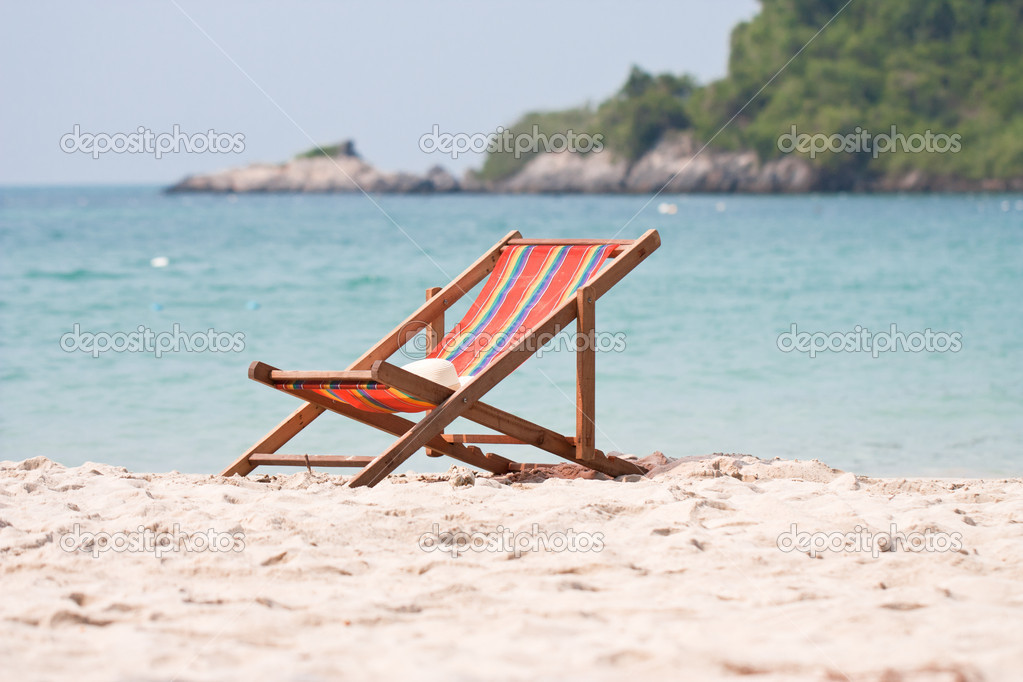 deck chair on beach