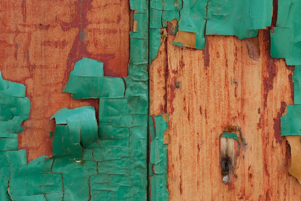 Decrépito verde velho fundo de madeira — Fotografia de Stock