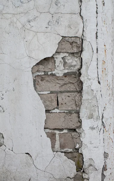 Mur ruiné avec texture de maçonnerie — Photo