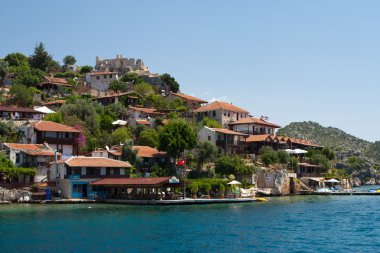 Alanya Şehir hill, deniz kıyısında, Türkiye