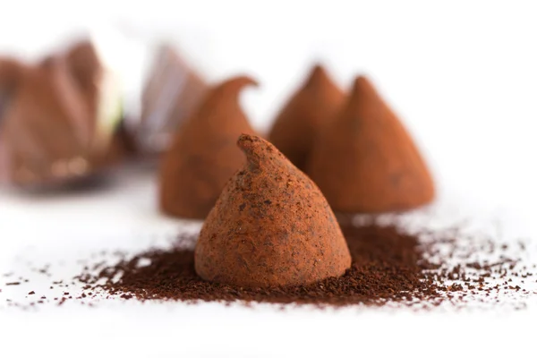 Regalo al tartufo di cioccolato per il nuovo anno — Foto Stock