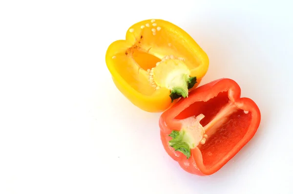 Gul och röd paprika — Stockfoto