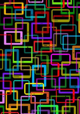 Tablet PC / yastık renkli vektör arka plan