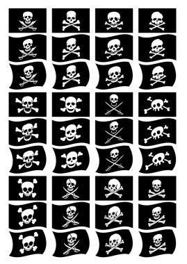 Pirate Flags Collection clipart