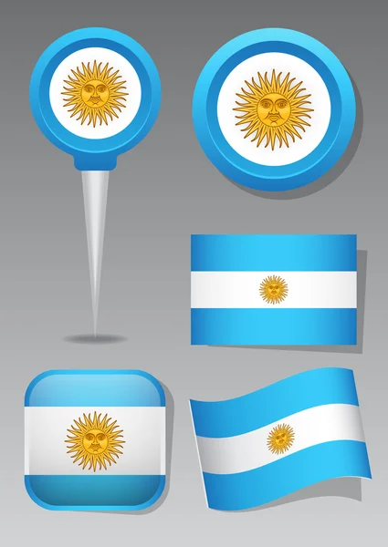 Argentina / Símbolos, iconos y banderas — Vector de stock