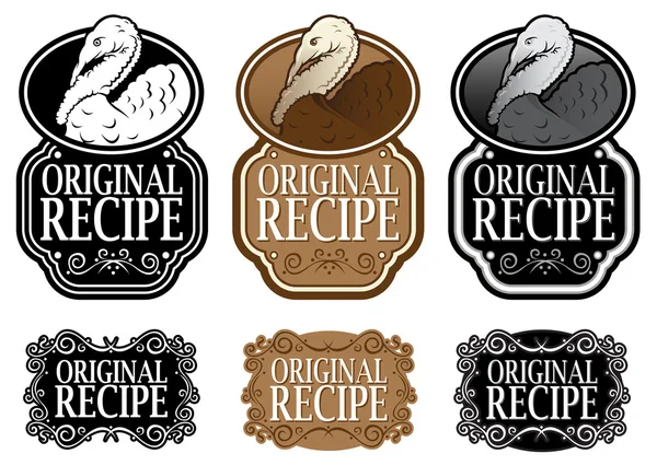 Original Recipe Turkey Seal — Stock Vector