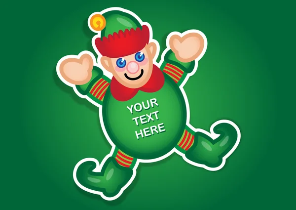 Santa's Elf vector sticker — Stockvector