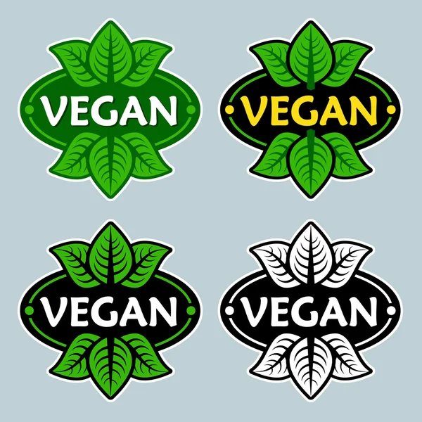 Sello certificado de productos veganos — Vector de stock