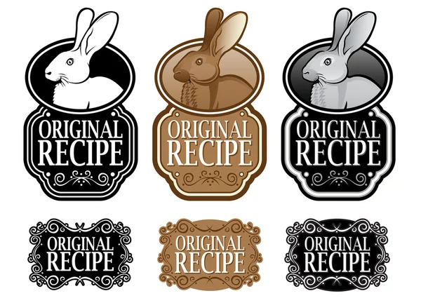 Recette originale Lapin — Image vectorielle