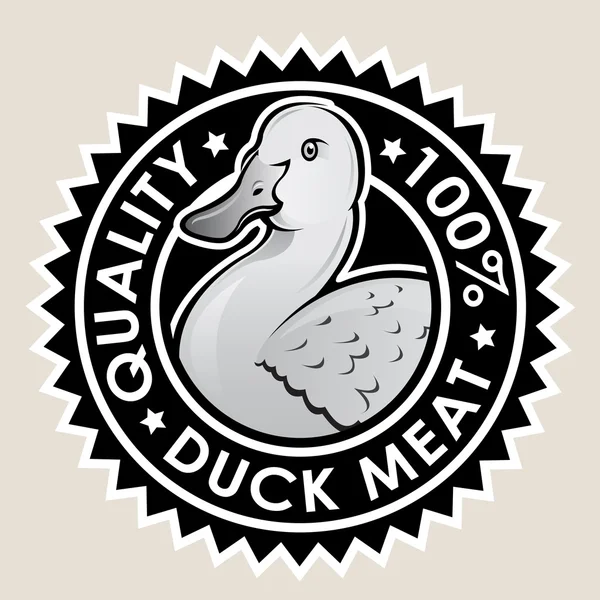 Duck Meat Quality 100% Seal — Stock Vector