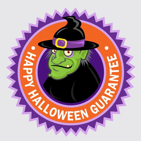 Gelukkig halloween garantie zegel — Stockvector