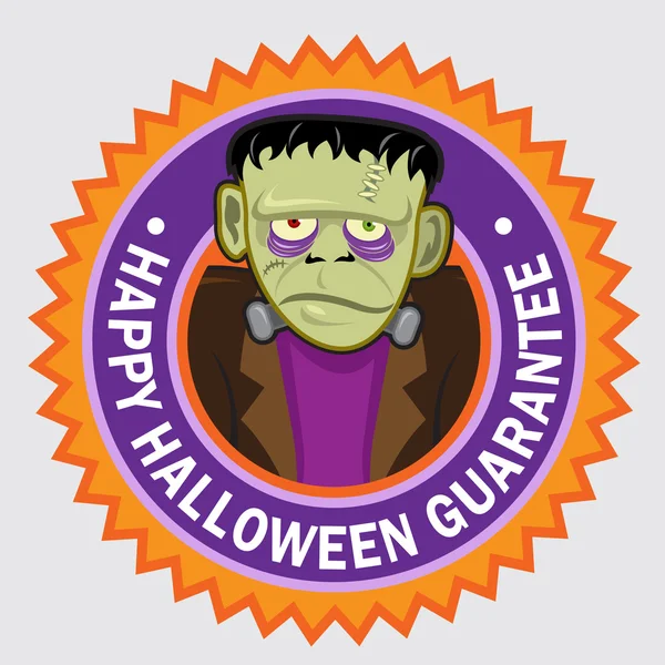 Feliz sello de garantía de Halloween — Archivo Imágenes Vectoriales