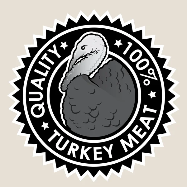 Τουρκία κρέας ποιότητας 100% σφραγίδα — Διανυσματικό Αρχείο