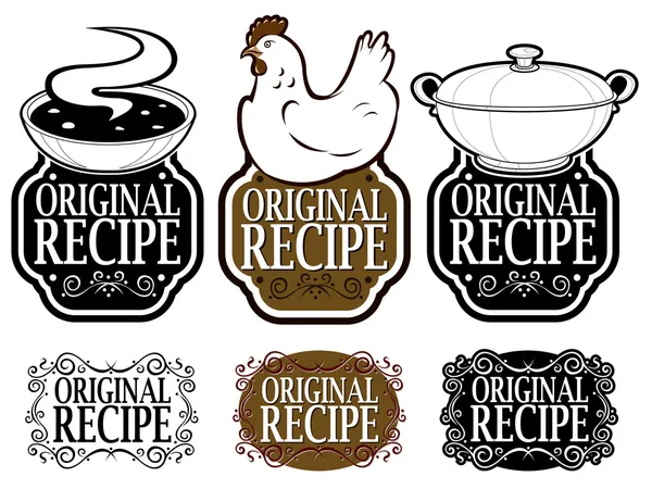 Original Recipe Seals Collection — Stock Vector