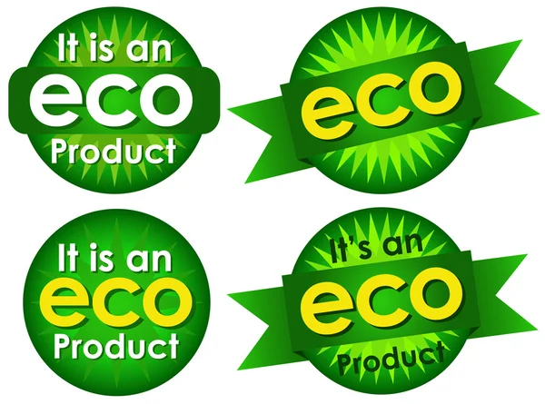 Eco Product Seals — Stock Vector