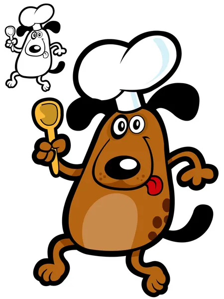 Cocinero de perro loco — Archivo Imágenes Vectoriales