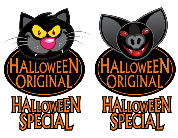 Selo de personagens especiais originais de Halloween — Vetor de Stock