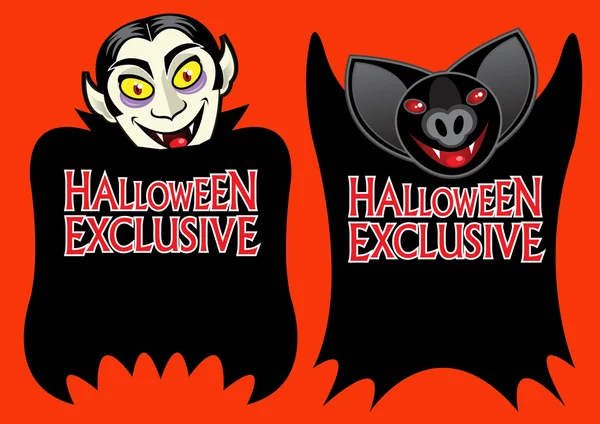 Étiquette Vampire Exclusive Halloween — Image vectorielle