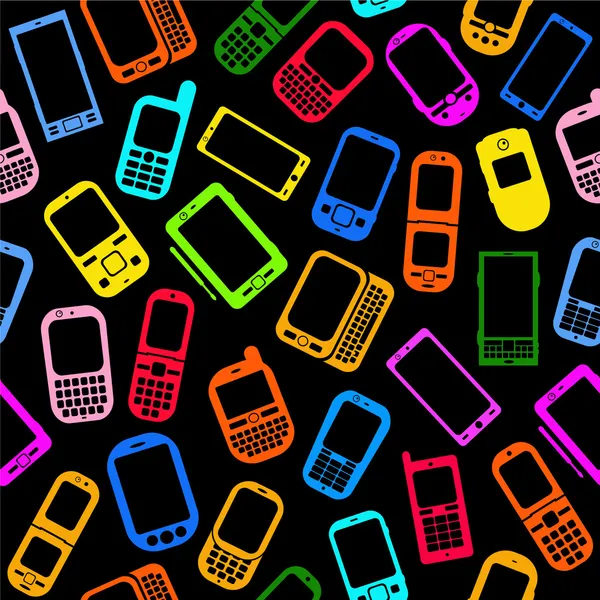 Akıllı telefonlar ve cep telefonları seamless modeli. — Stok Vektör