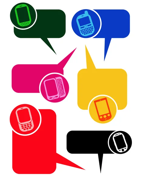 智能手机对话框的泡沫 — 图库矢量图片
