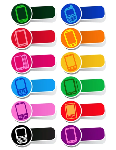 Smartphones Icons / Labels — Stock Vector